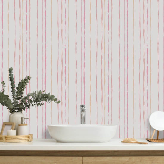 Organic Stripe Pink Sand Fondo de pantalla de rayas