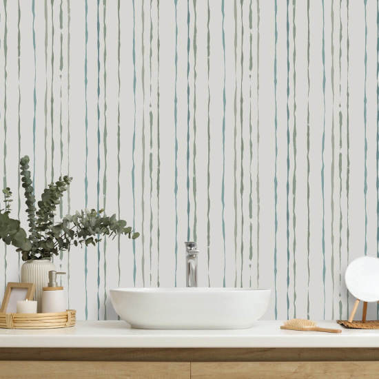 Ondas listradas orgânicas Papel de parede Stripe