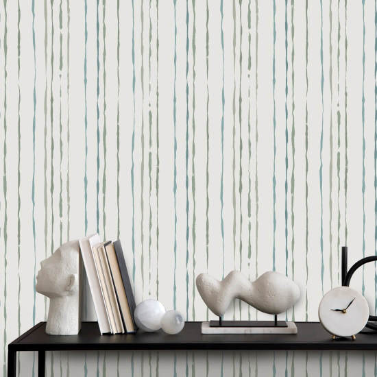 Organic Stripe Waves Stripe Wallpaper