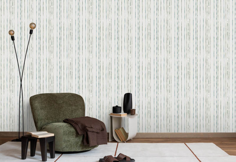 Organic Stripe Waves Stripe Wallpaper