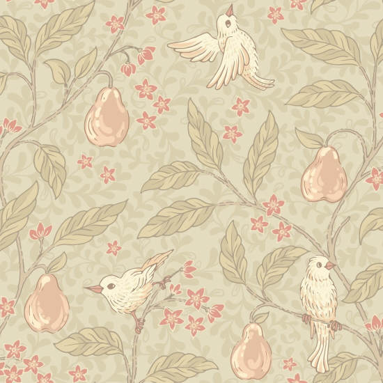 Poirier en fleur Papier peint Nature