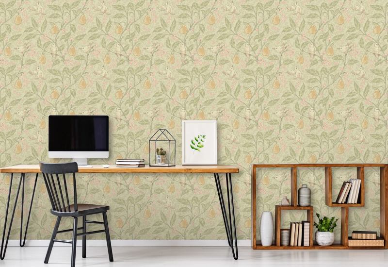 Poirier chaud Papier peint Oiseau