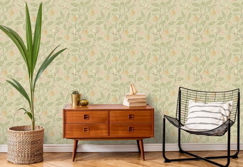 Poirier chaud Papier peint Oiseau