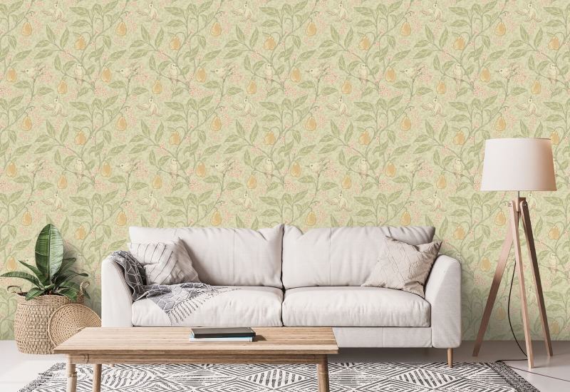 Poirier chaud Papier peint Oiseau