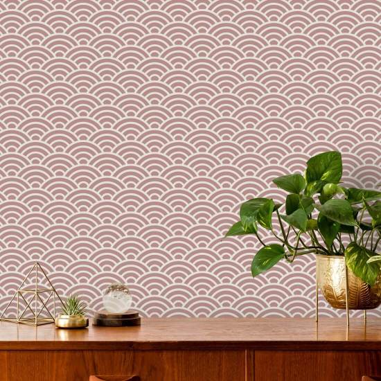 Rainbow Scallop Earth Geometric Wallpaper