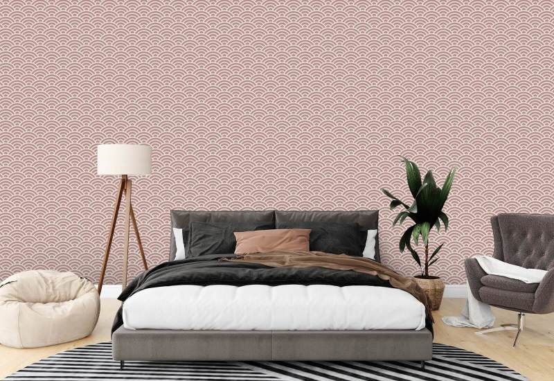 Rainbow Scallop Earth Geometrisch behang