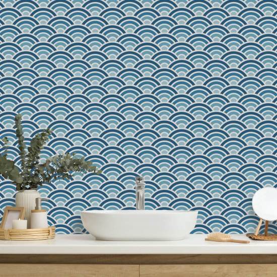 Sateenkaari kampasimpukka valtameri Geometrinen taustakuva