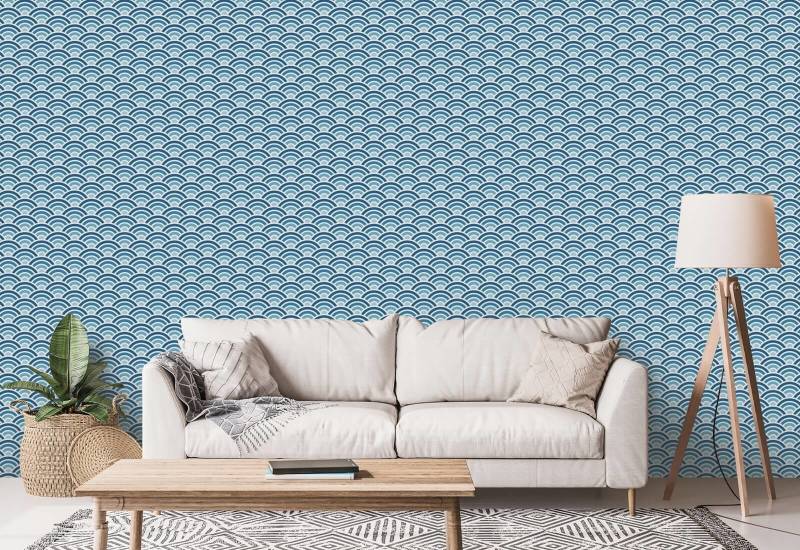 Rainbow Scallop Ocean Geometrisch behang