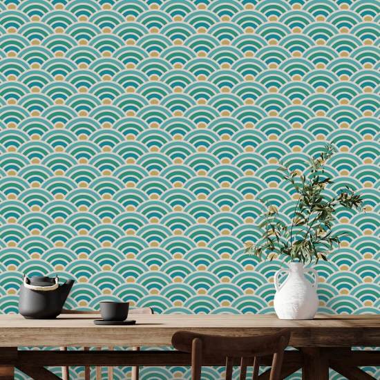 Sateenkaariskampasimpukan kevät Geometrinen taustakuva