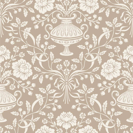 Ribbon Damask Mocha Damask Bakgrunn