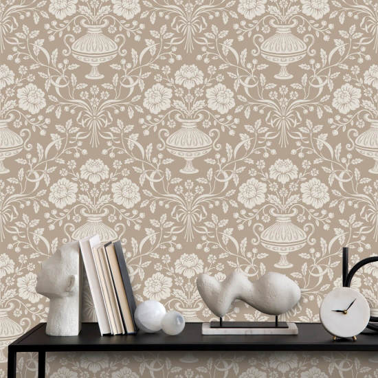 Ruban Damask Mocha Papier peint Damask