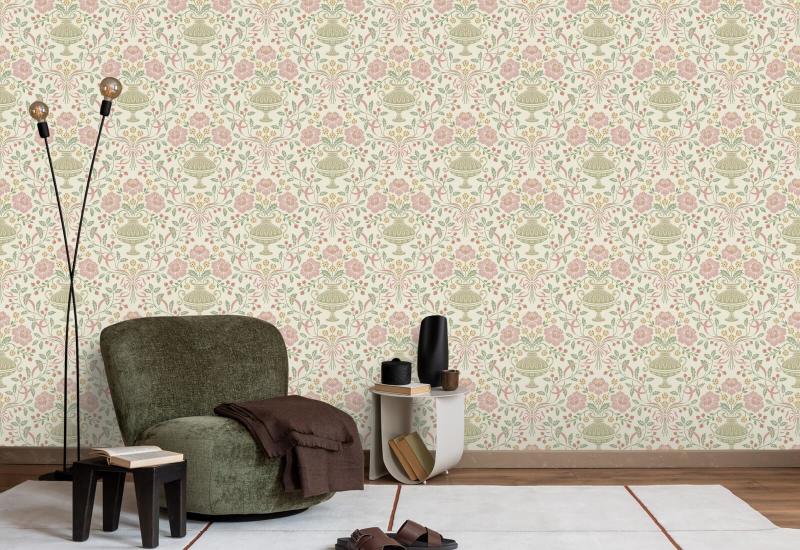 Ribbon Damask Violet Ribbon Bakgrund