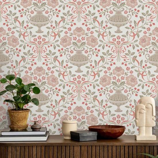Cinta Damask Red Berry Fondo de pantalla de cinta