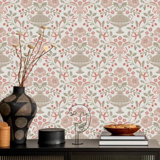 Cinta Damask Red Berry Fondo de pantalla de cinta