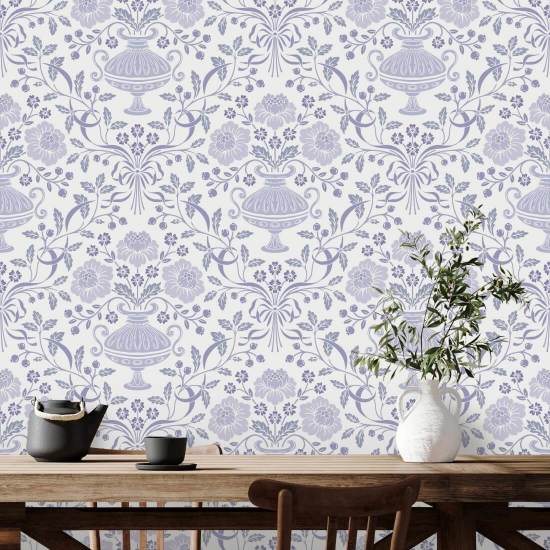 Bånd Damask Vinter Damask Baggrund