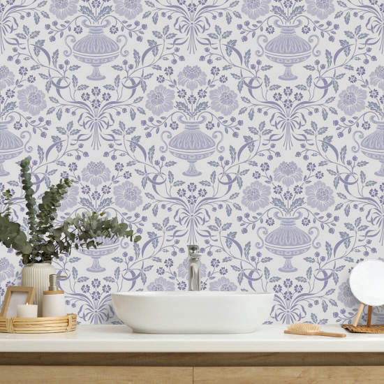Ruban damassé d'hiver Papier peint Damask