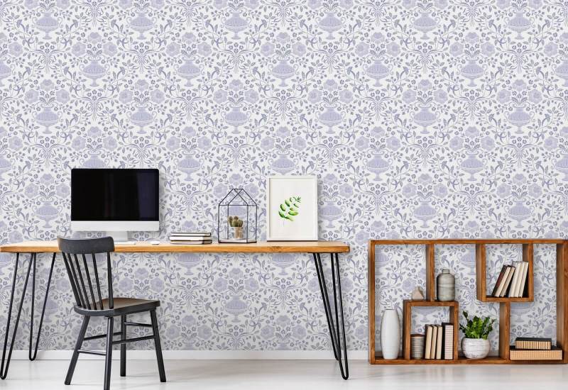 Bånd Damask Vinter Damask Baggrund