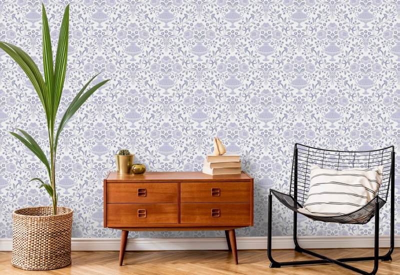 Bånd Damask Vinter Damask Bakgrunn