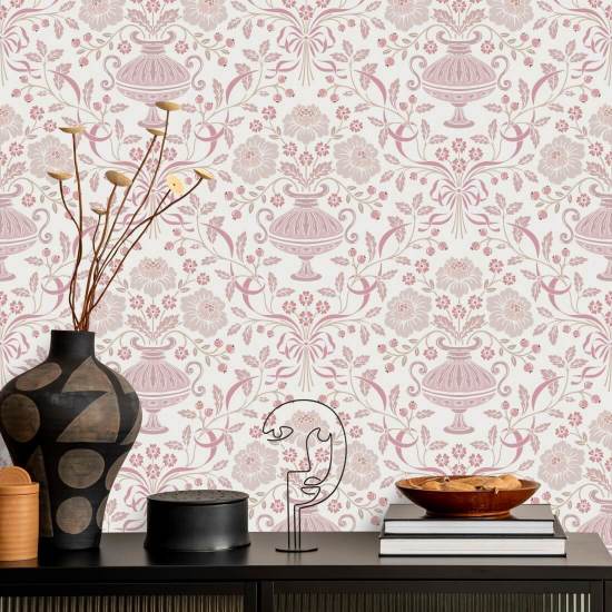 Nauha Damask Luumu Kukka taustakuva