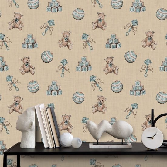 Vintage leksaker mocka Barnkammare Bakgrund