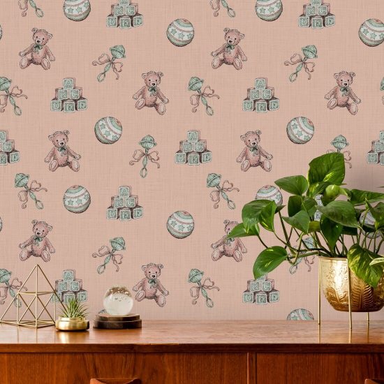 Vintage leker Blossom Baby Bakgrunn