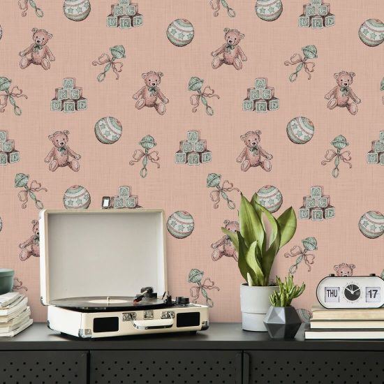 Vintage speelgoed Blossom Behang voor baby's