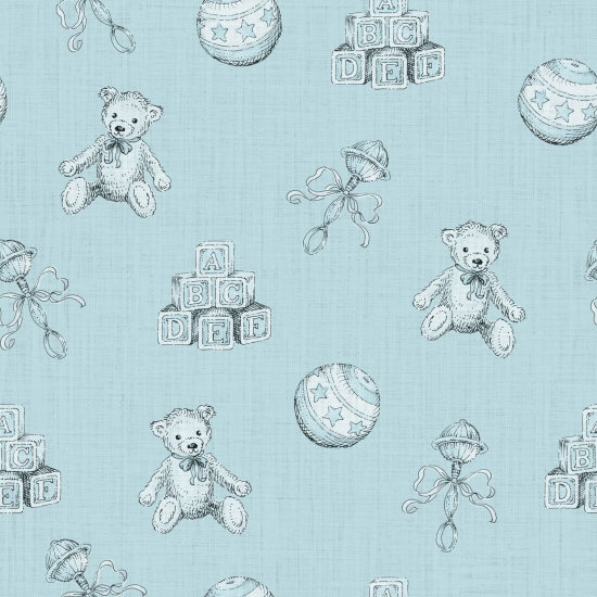 Vintage Toys Blue Baby Wallpaper