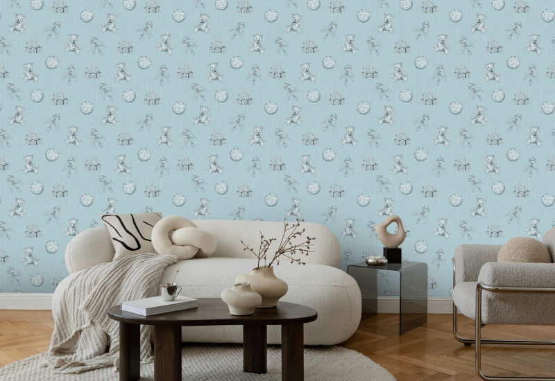 Vintage Toys Blue Baby Wallpaper