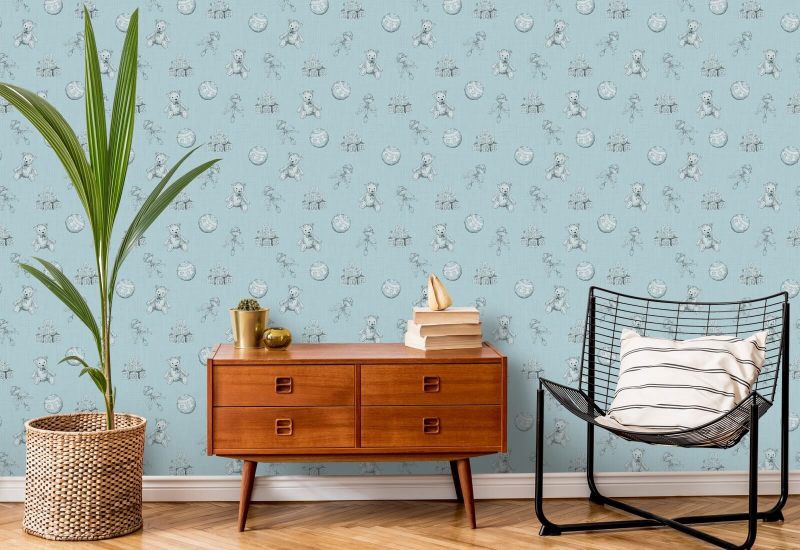 Vintage Toys Blue Baby Wallpaper