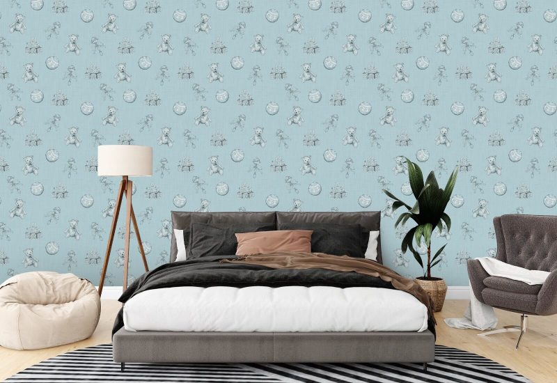 Vintage Toys Blue Baby Wallpaper