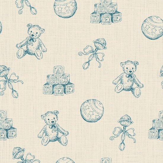 Vintage Toys Roze Kinderkamerbehang