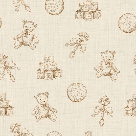 Vintage Legetøj Sepia Baby Baggrund