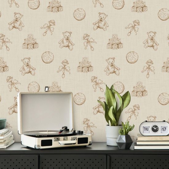 Vintage leker Sepia Baby Bakgrunn