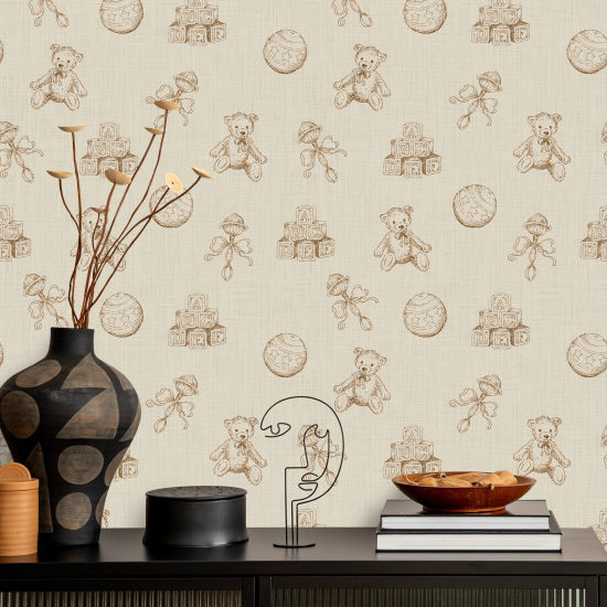 Vintage Toys Sepia Baby Wallpaper