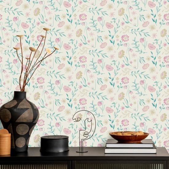 Em toda a primavera de crisântemo Papel de parede de crisântemo