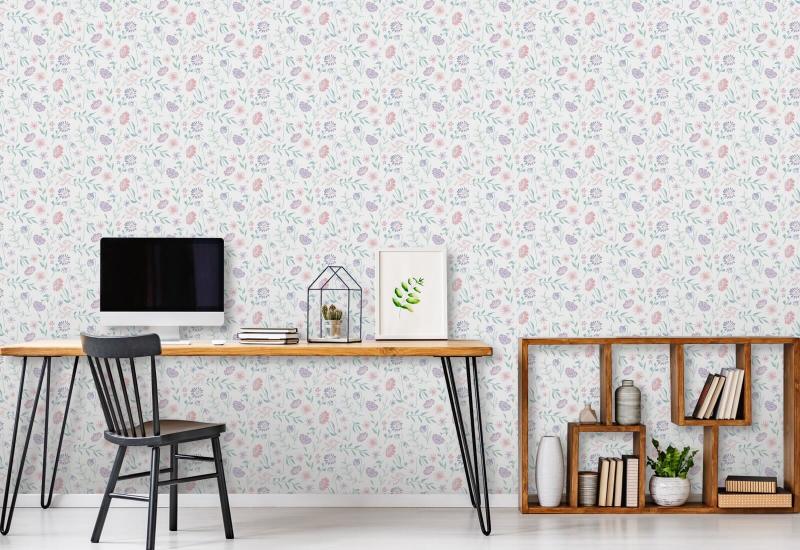 Allover Chrysanthemum Summer Floral Wallpaper