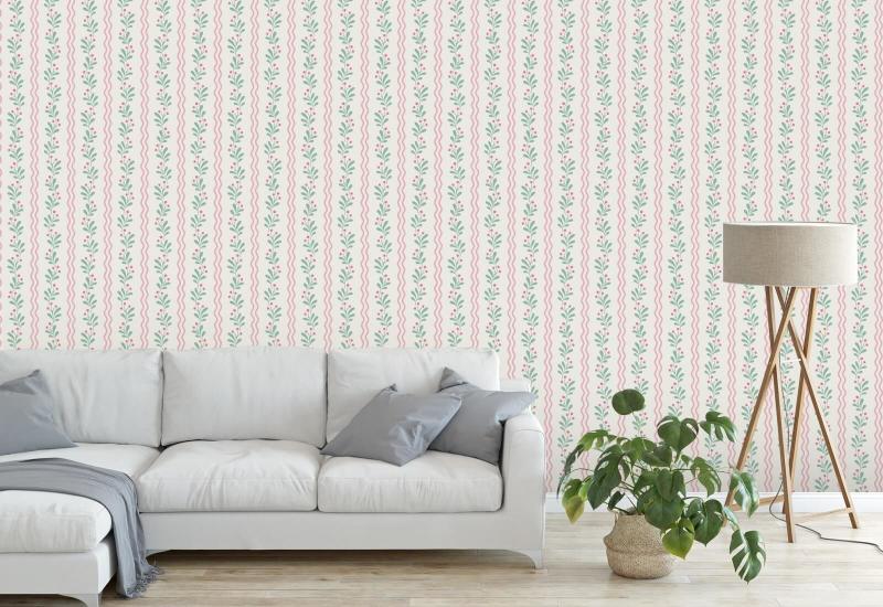 Berry Sprig Blossom Botanical Wallpaper