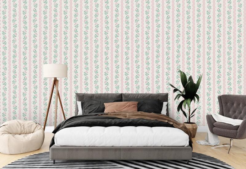 Berry Sprig Blossom Botanical Wallpaper