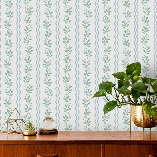 Berry Sprig Orchard Floral Wallpaper