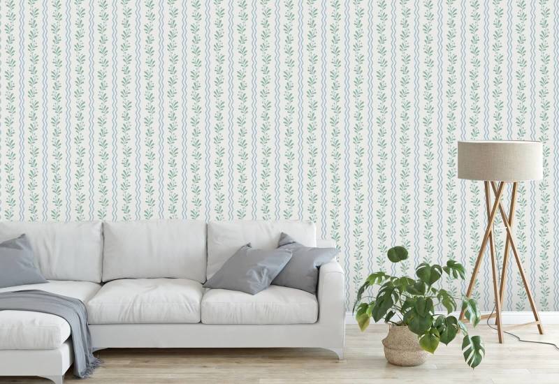 Berry Sprig Orchard Floral Wallpaper