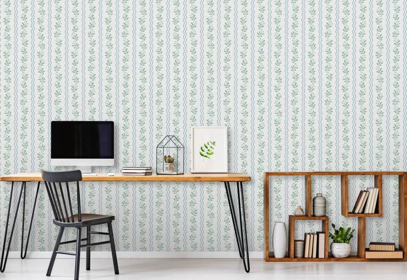 Berry Sprig Orchard Floral Wallpaper