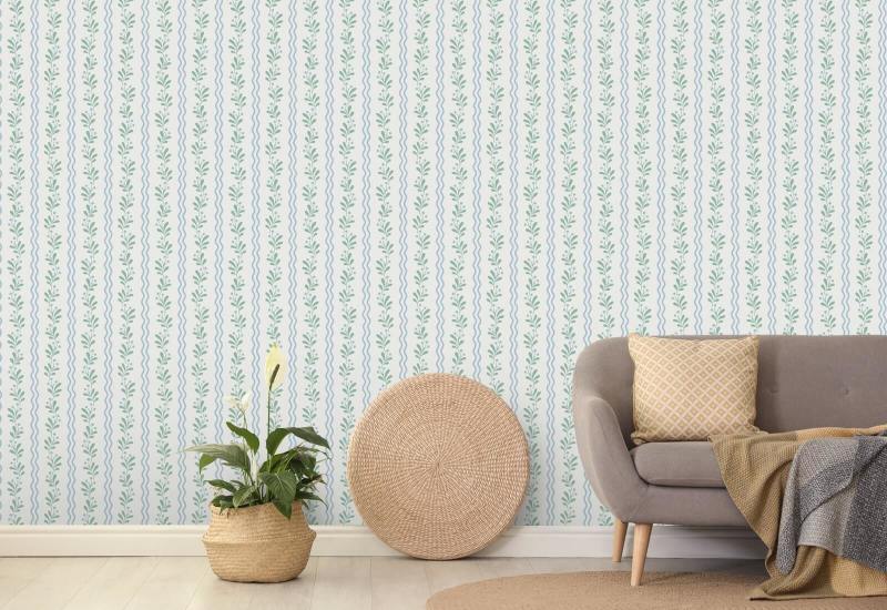 Frutteto Berry Sprig Carta da parati floreale
