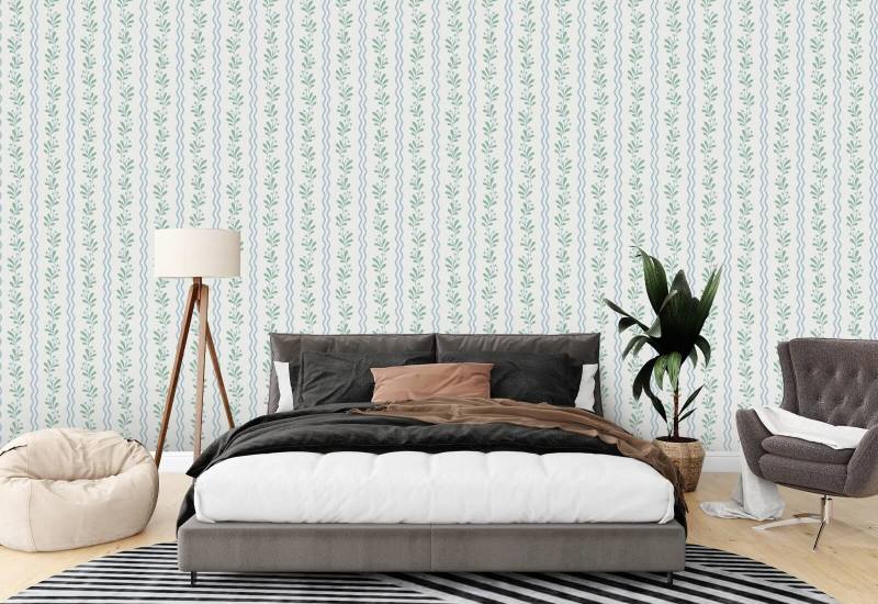 Berry Sprig Orchard Floral Wallpaper