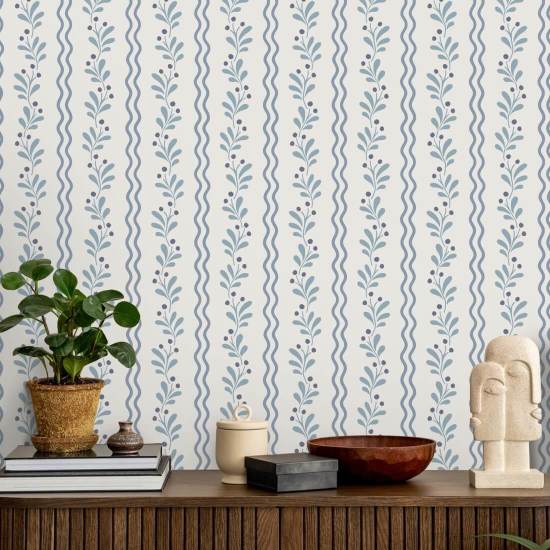 Lentekistje met bessen Botanisch behang