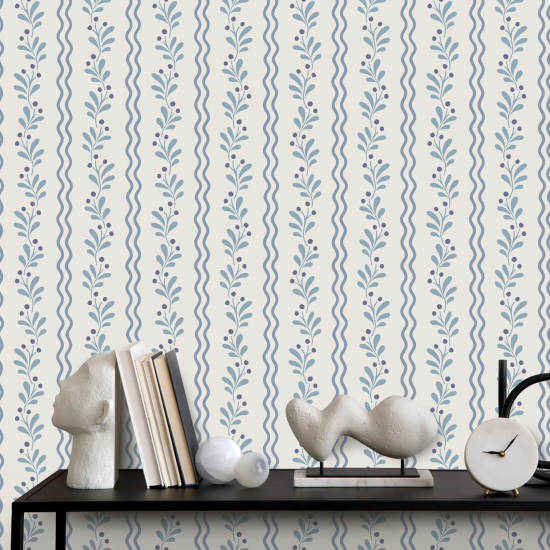 Bærkvistkrat Botanisk tapet