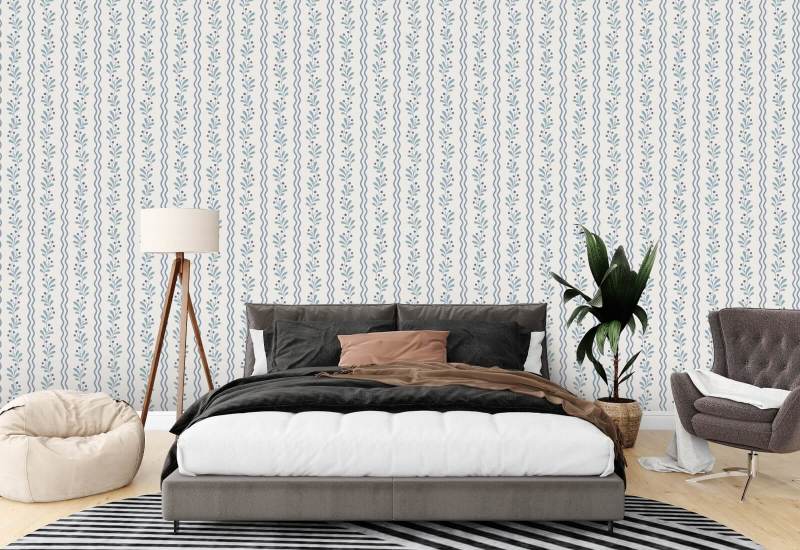 Berry Sprig Thicket Botanical Wallpaper