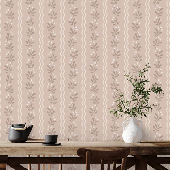 Berry Sprig Glade Floral Wallpaper