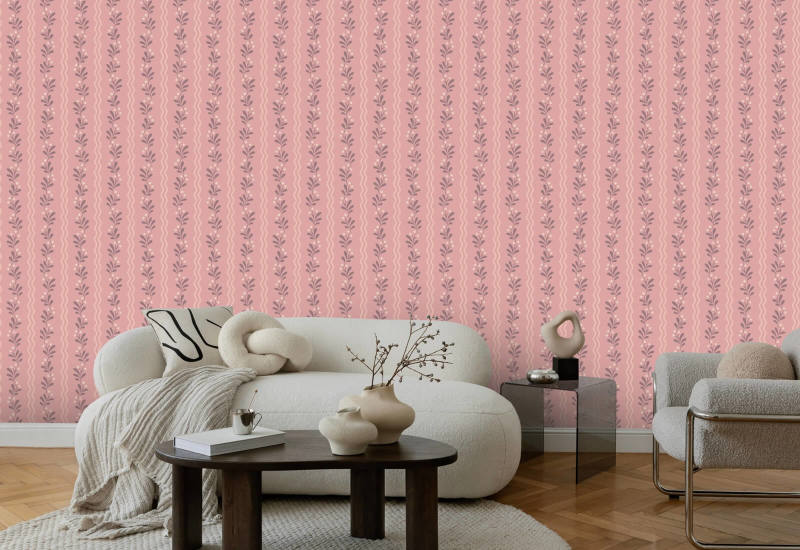 Pradera de Berry Spring Papel pintado floral