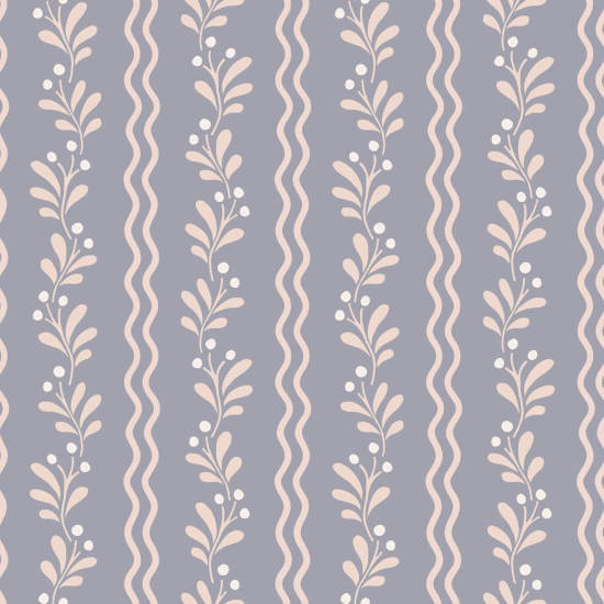 Berry Sprig Briar Botanical Wallpaper