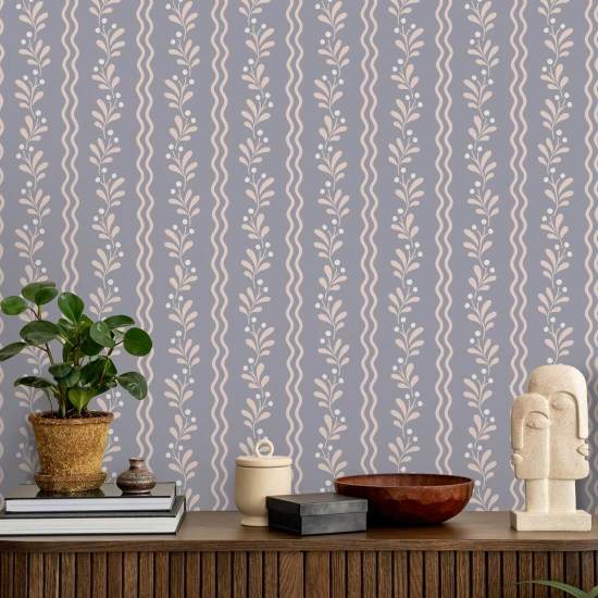 Berry Sprig Briar Botanical Wallpaper